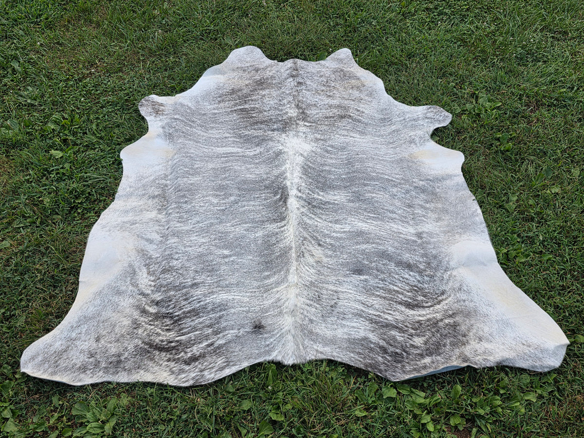 Grey Brindle Brazilian Cowhide Rug – Genuine Hair-On Hide