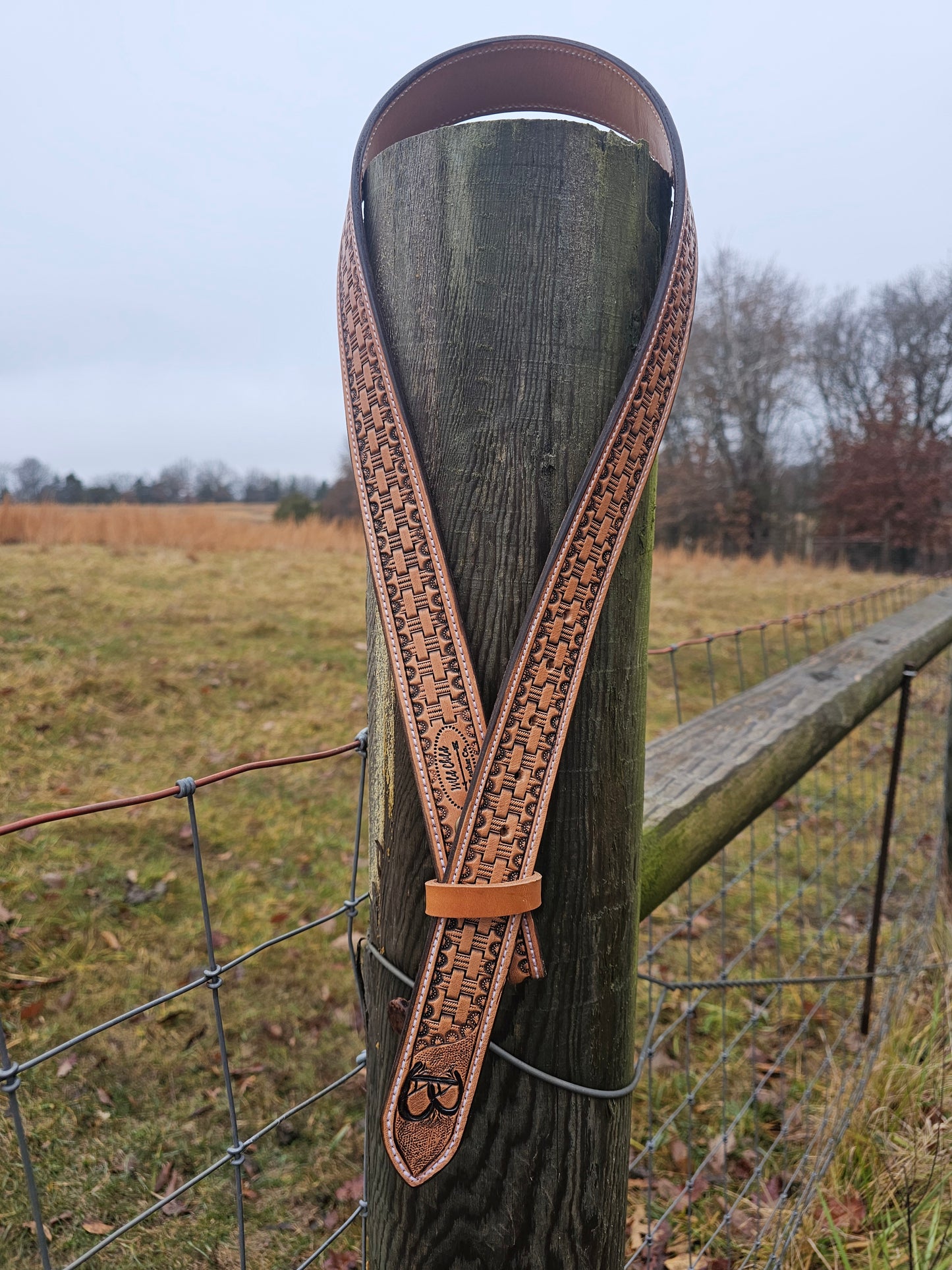 Custom Basketweave & Geometric Stamped Belts