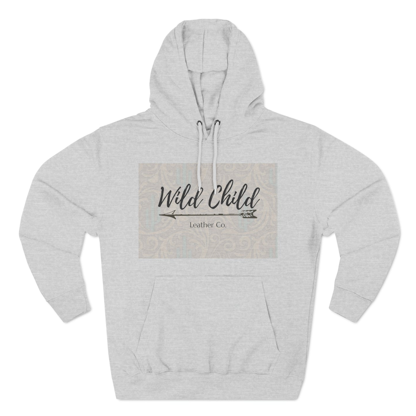 Wild Child Leather Co Tooled Leather & Cactus Fleece Lined Hoodie