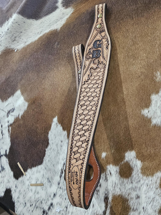 Hand-Tooled Leather Gun Sling — Custom Rifle Strap | Western & Outdoors-Ready