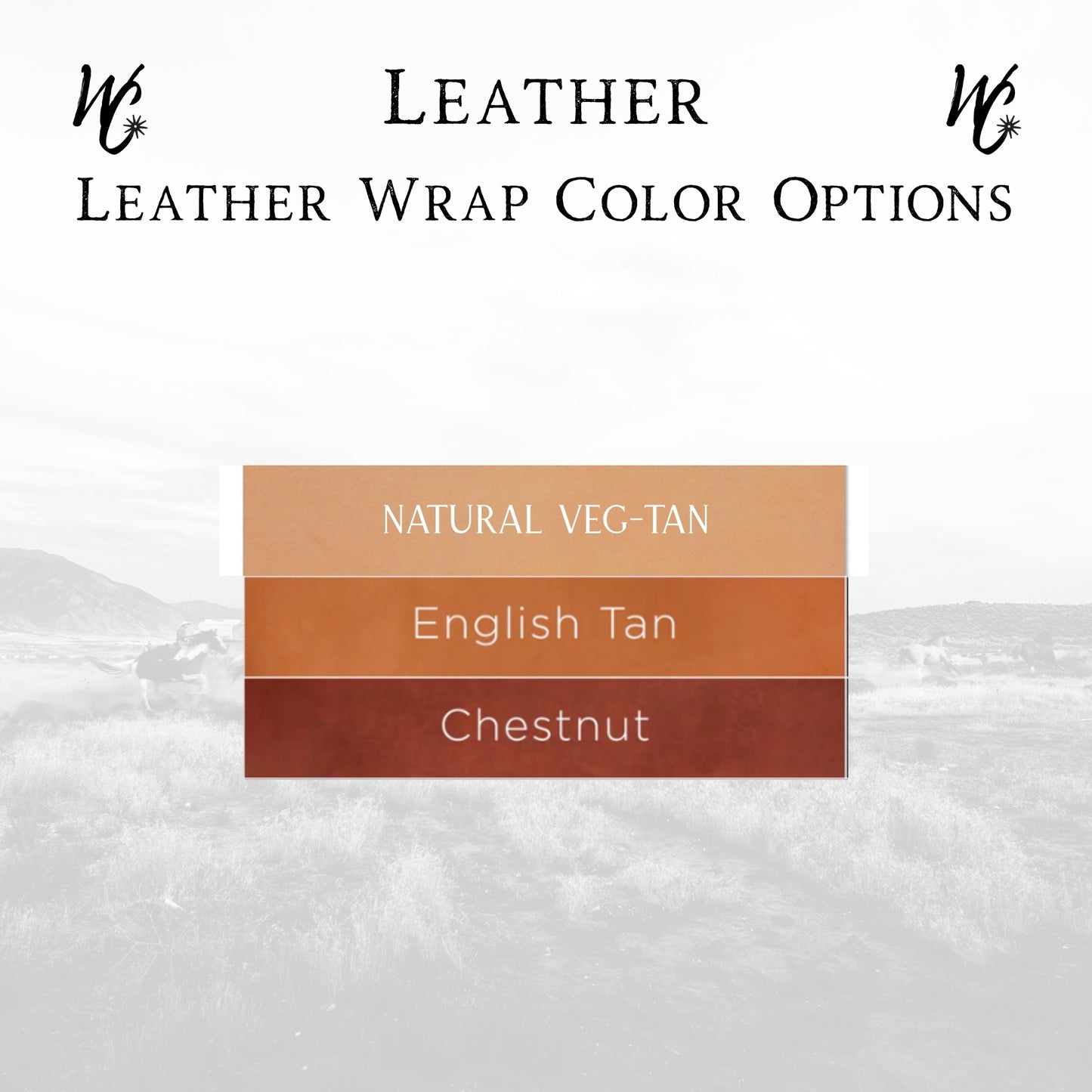 Custom Leather Show Stick Wraps - Laser Engraved