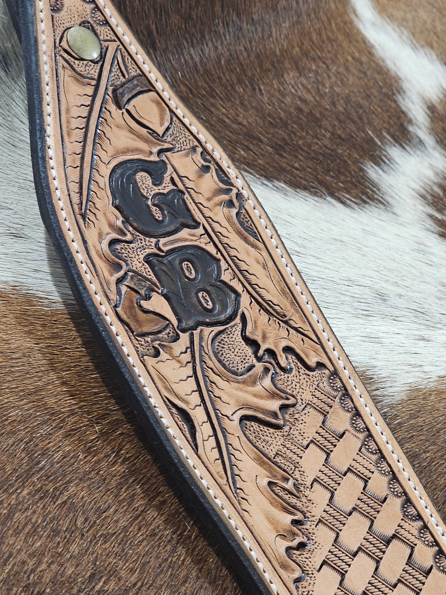 Hand-Tooled Leather Gun Sling — Custom Rifle Strap | Western & Outdoors-Ready