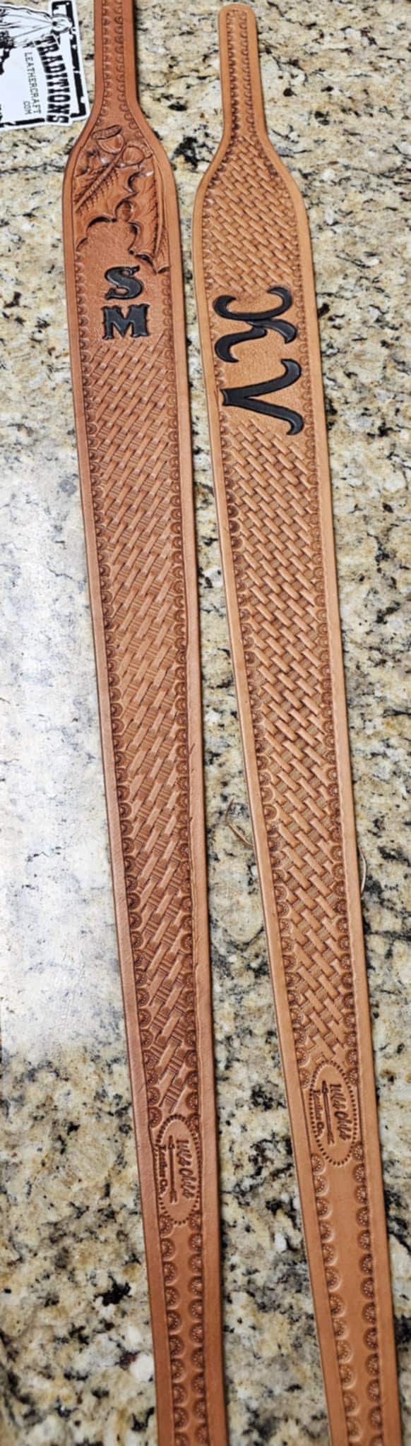 Hand-Tooled Leather Gun Sling — Custom Rifle Strap | Western & Outdoors-Ready