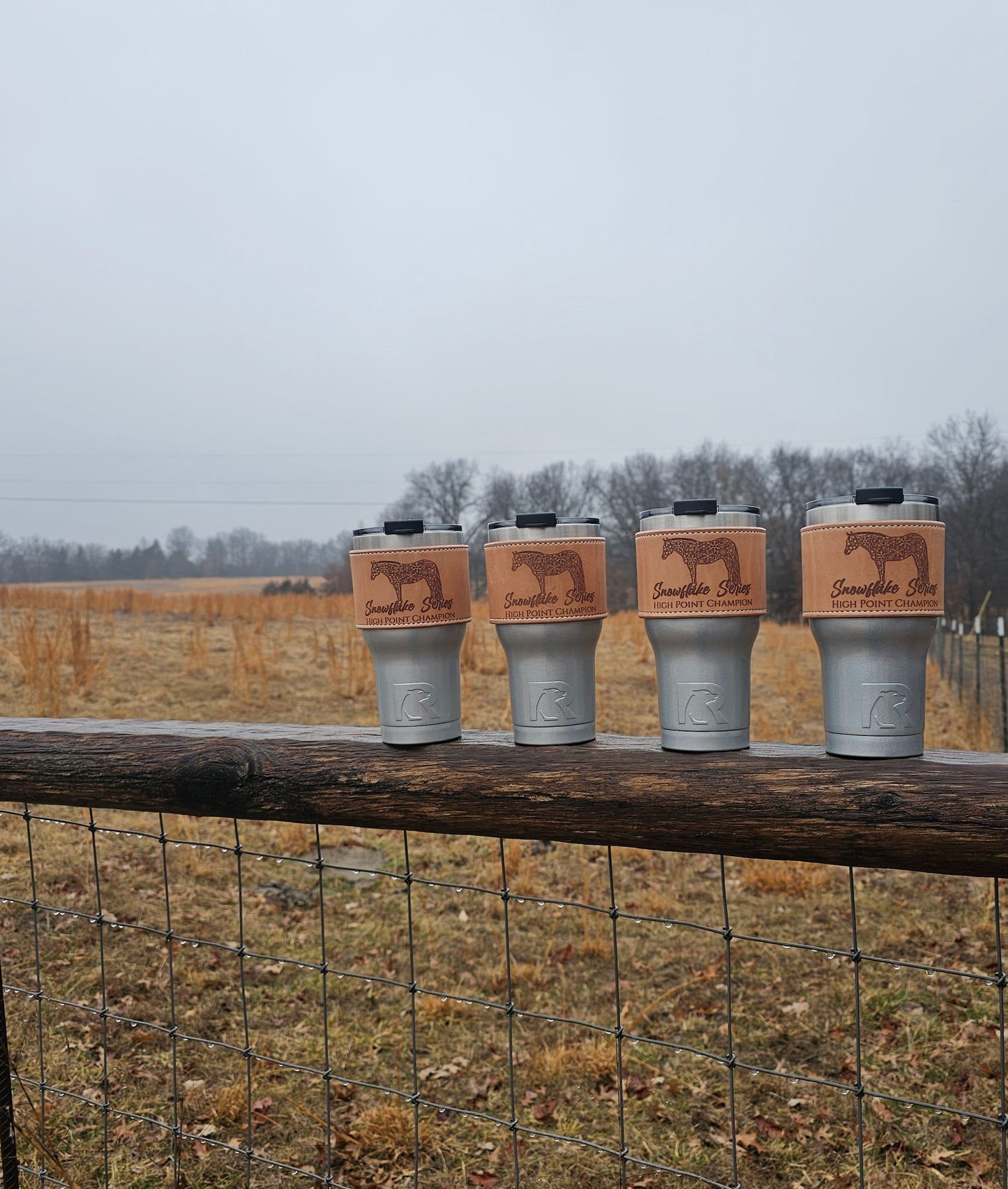 Custom Leather Wrapped Tumblers (Laser Engraved)