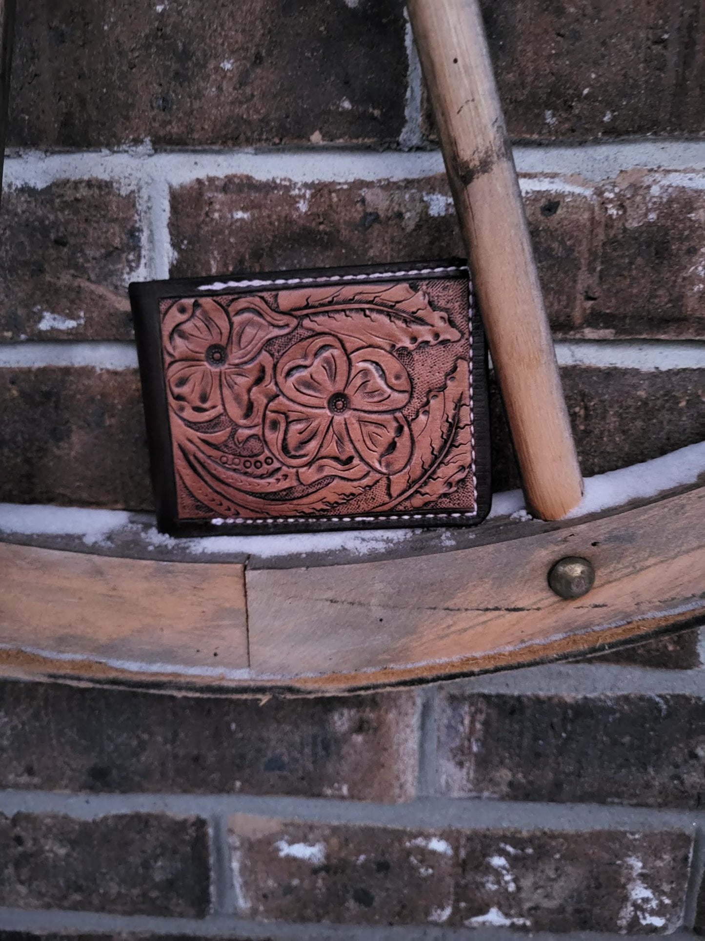 Floral Tooled Bifold Wallet